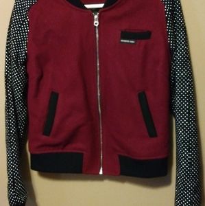 Women's Members Only studded wool baseball jacket